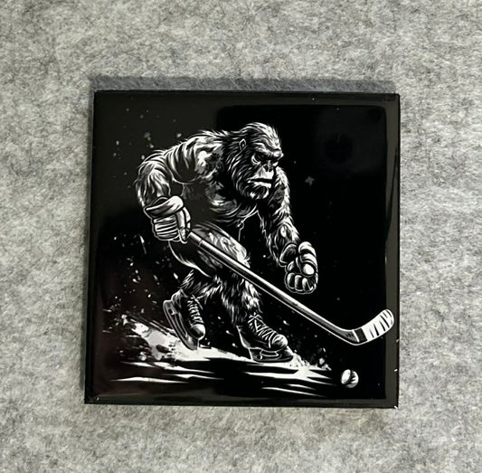 Sasquatch Hockey Magnet