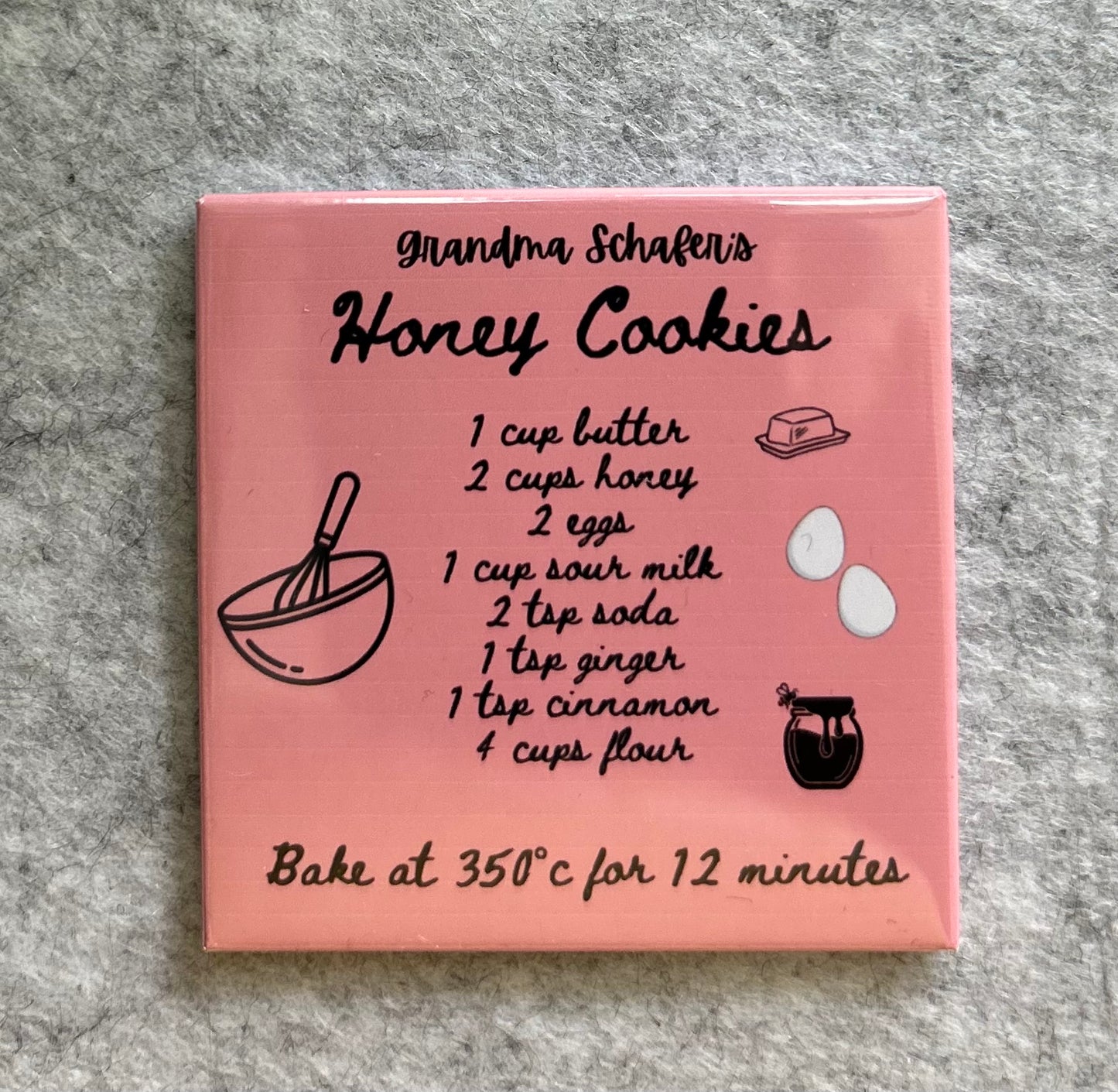 Custom Recipe Magnet
